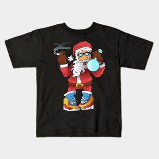 hype santa smoke weed Kids T-Shirt